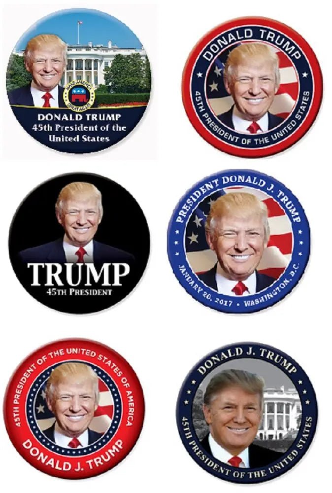 6 Pcs Donald Trump Inauguration Pinback 2.25-inch - My Pinbacks