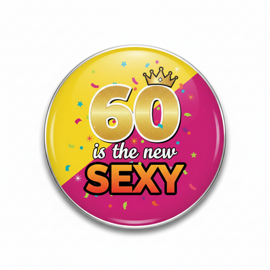 60 is the new Sexy Pinback 2.25-inch