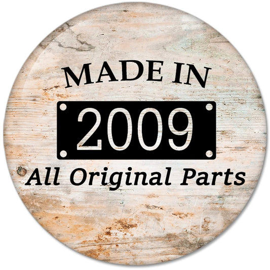 10th Birthday Gifts Made IN 2009 All Original Parts Pinback Button Badges (58mm), NEW