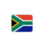 South Africa flag mouse pad, rectangular with rounded corners and red, green, blue design