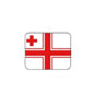 Rectangular Tonga flag mousepad with red cross on white background