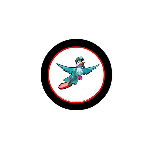 Carrier Pigeon Pinback Badge 2.25" Sending you messages