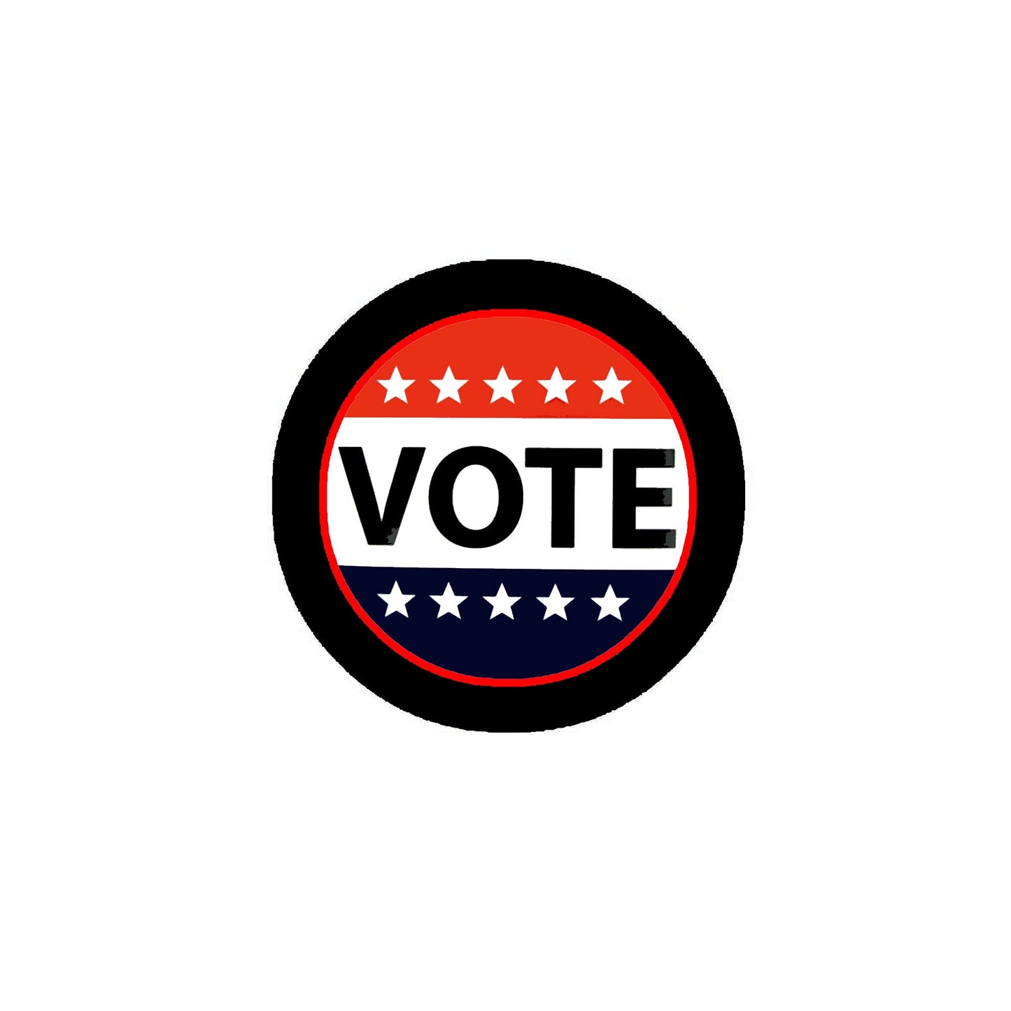 10 Pcs Vote Badge Pinback 2.25" for Jackets, Backpacks, etc.