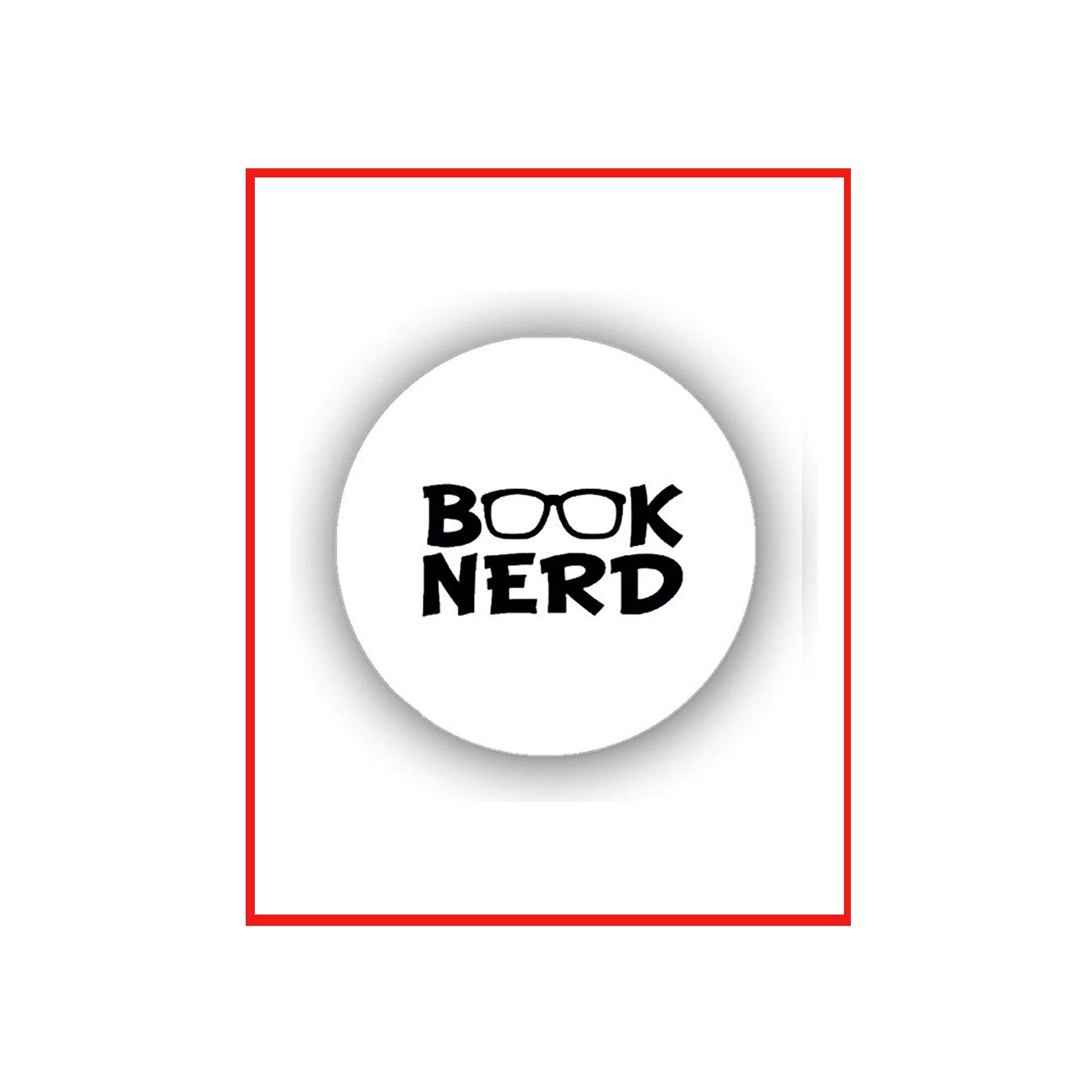 Book Nerd Pinback Button Badge 1.25-inch Default Title