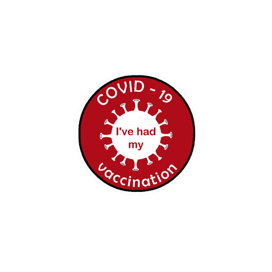 10 Pcs I've had my COVID19 Vaccination Button 1.25" Pinback for Jackets, Backpacks, etc.RED