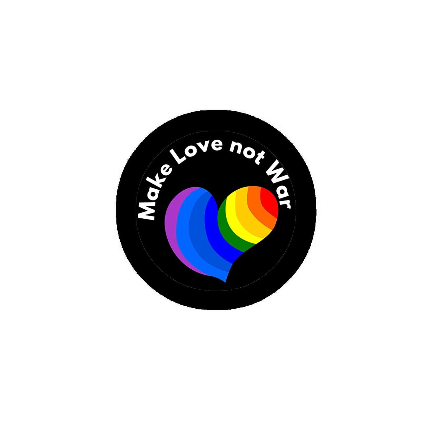 Make Love not War Pinback Badge 2.25-inch Default Title