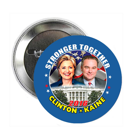Hillary Clinton and Tim Kaine Pinback 3-inch Pinback Default Title