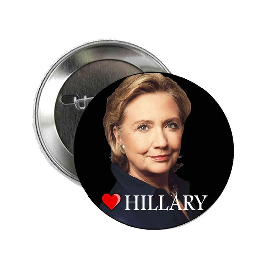 I Love Hillary Clinton picture Pinback 2.25-inch Default Title