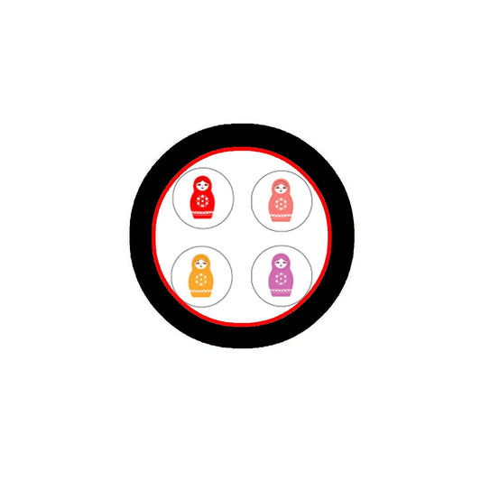Matryoshkas 4 Pcs Set 1.25-inch Pinback Default Title
