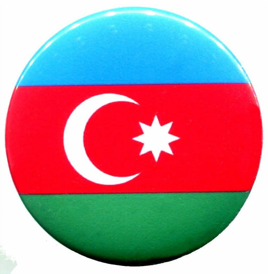 Azerbaijan Flag Pin Pinback Badge Button New Handmade Design From Thailand