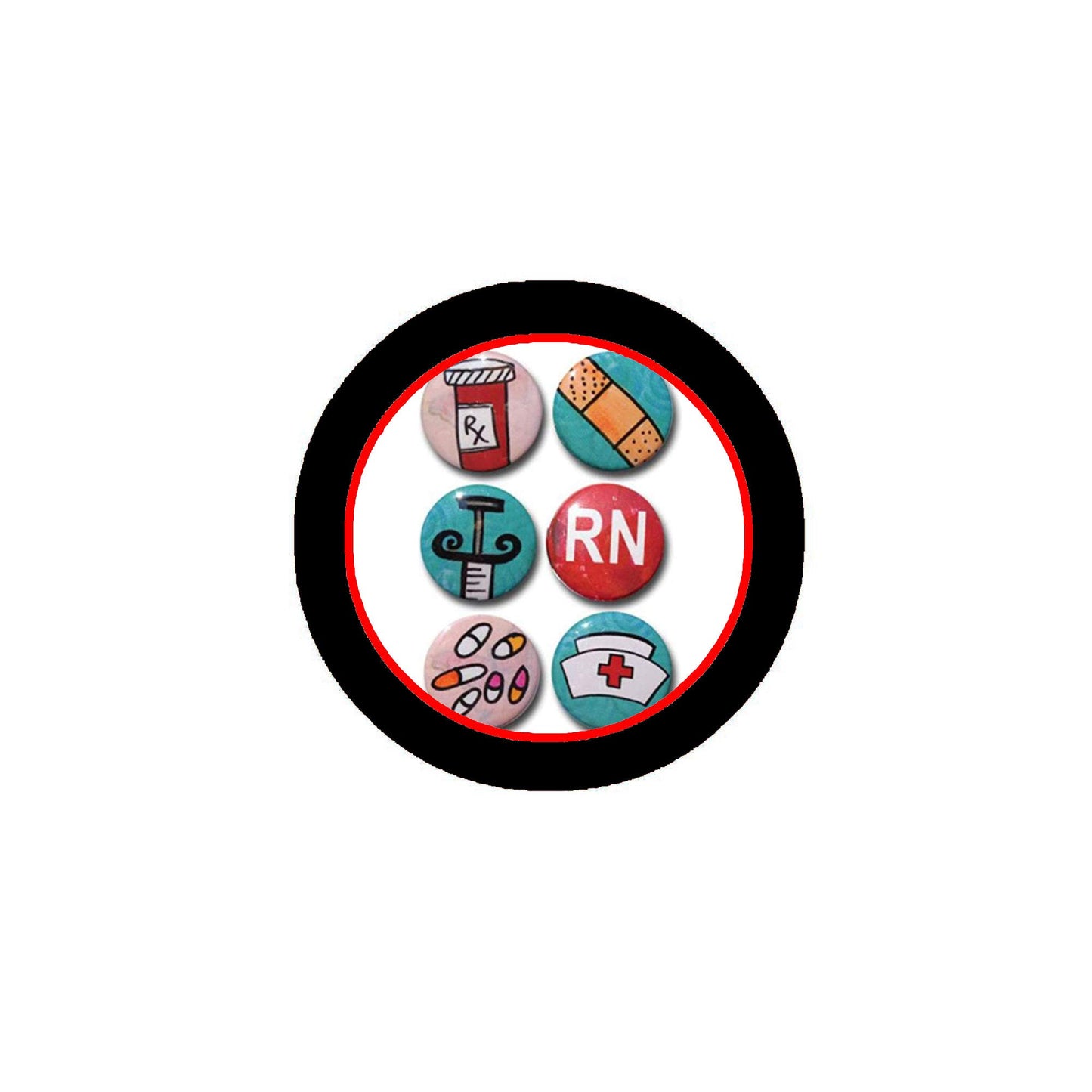 CNA Nursing Nurse 2.25" Badge Brooch Pin Pinback for Jackets, Backpacks, etc.