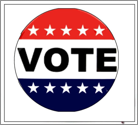 100 Pcs Vote 2.25" Pinback for Jackets, Backpacks, etc.