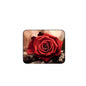 Red rose printed mouse pad with rounded rectangle shape and dark border