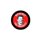 Round Reagan pinback button with red center, Reagan photo, and RE-ELECT THE PRESIDENT text