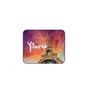 Eiffel Tower and purple-orange sky Paris mouse pad with rounded corners
