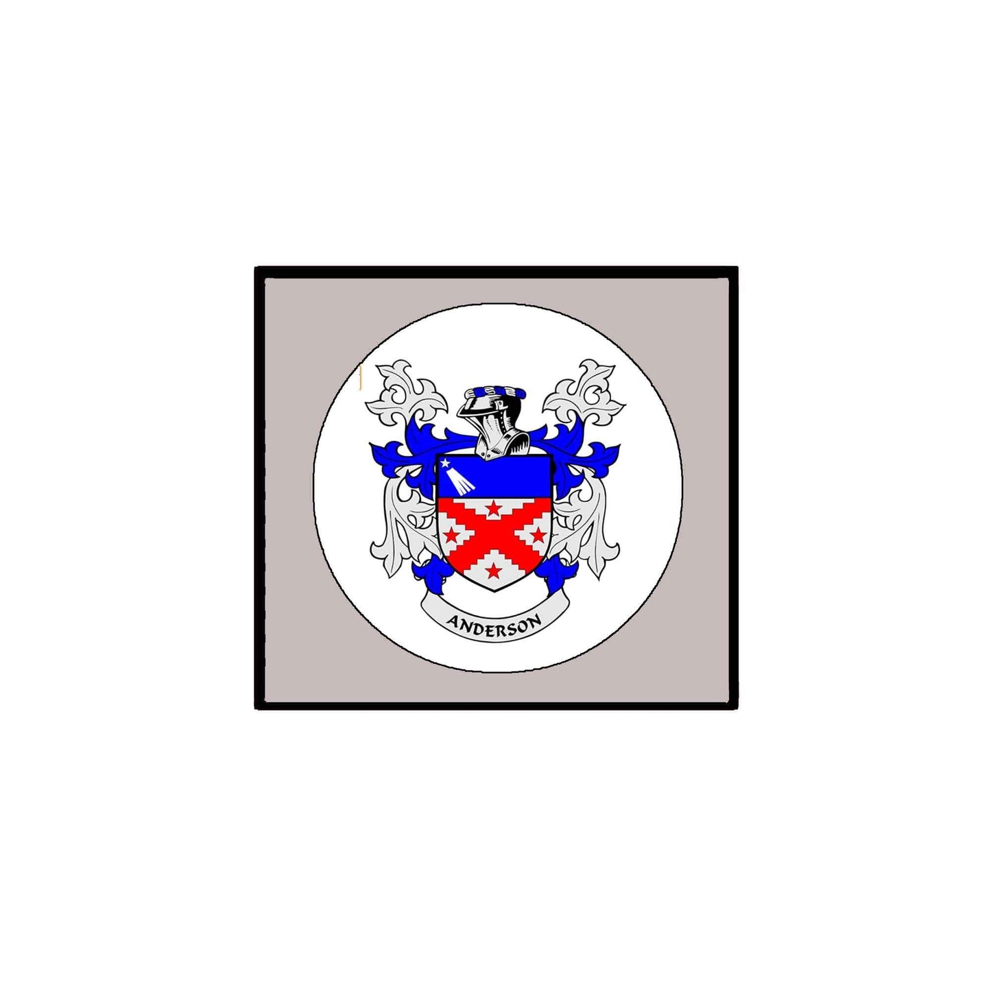 Anderson Family Crest 3" Coat of Arms Fridge Round Magnet