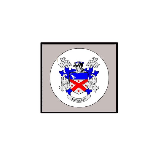 Anderson Family Crest 3" Coat of Arms Fridge Round Magnet