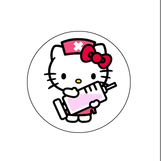 Adorable Nurse Kitten Badge Reels Cute Felt Retractable Badge Reels 1.45-inch