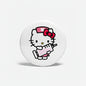 Retractable badge reel with nurse cat graphic; white round housing