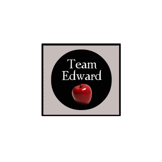 Team Edward 1.25" Pinback for Jackets, Backpacks, etc. apple