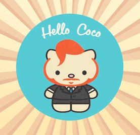 Hello Coco 2.25 Inch Pinback Button