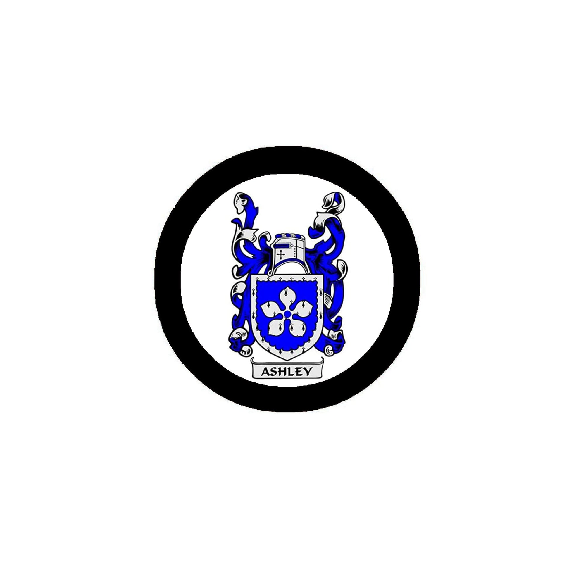 Ashley Family Crest 3-inch Coat of Arms Pinback Round Default Title