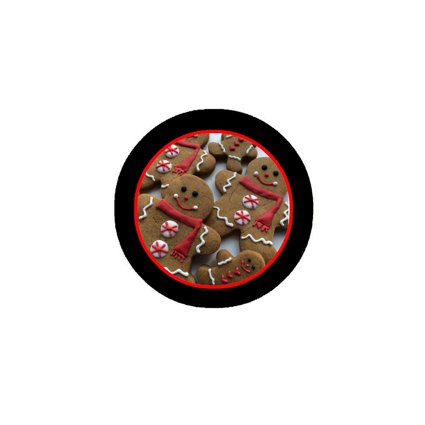 Gingerbread Men Candy 8 Pcs Set Pinback 1.25-inch Default Title