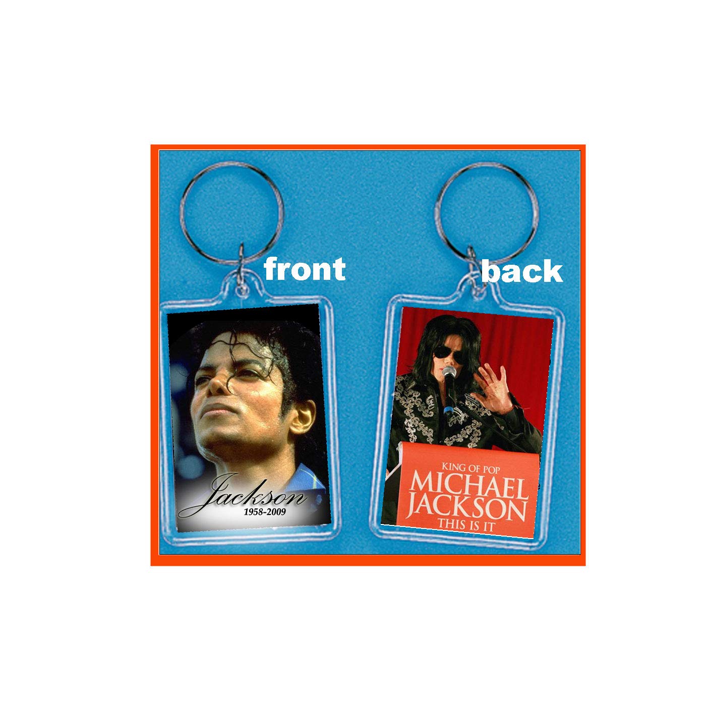Rosella's Michael 1958-2009 Acrylic Keychain 2 x 1 v2 Default Title