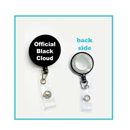 Official Black Cloud Badge Reels Cute Felt Retractable Badge Reels 1.45-inch Default Title