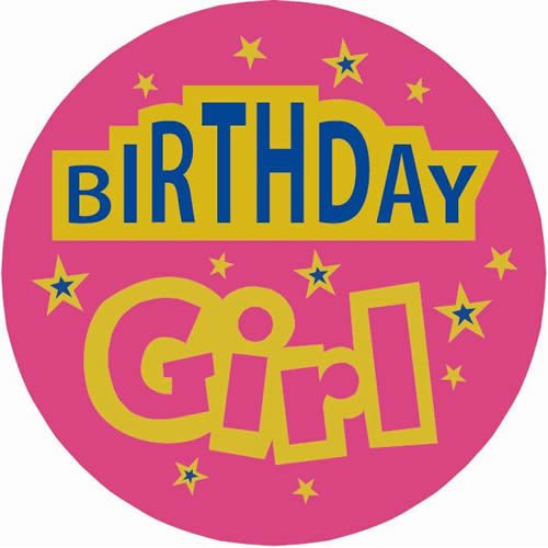 3" Birthday Girl Button
