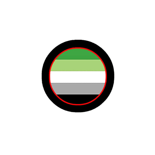 Aromantic Pride Flag 2.25" Pinback or Jackets, Backpacks, etc.