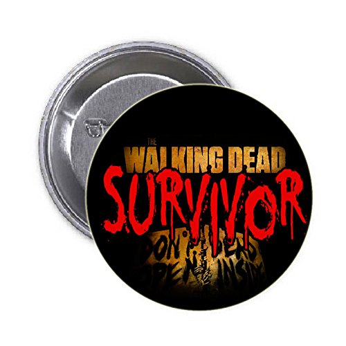 Zombies Survivor Pinback Button Pin 2.25" Costume Accessory and Lanyard