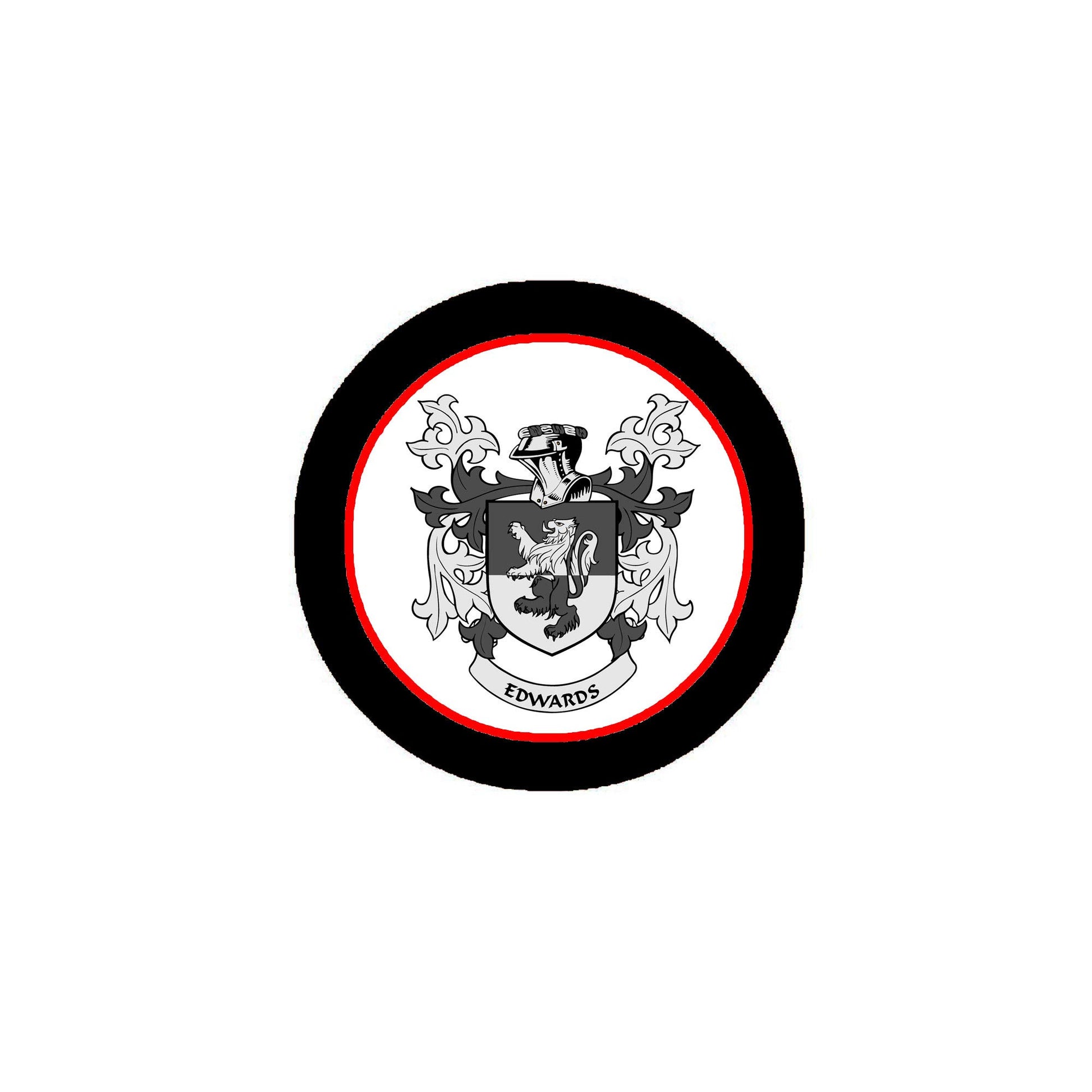 Edwards Family Crest 3-inch Coat of Arms Pinback Badge Brooch Default Title