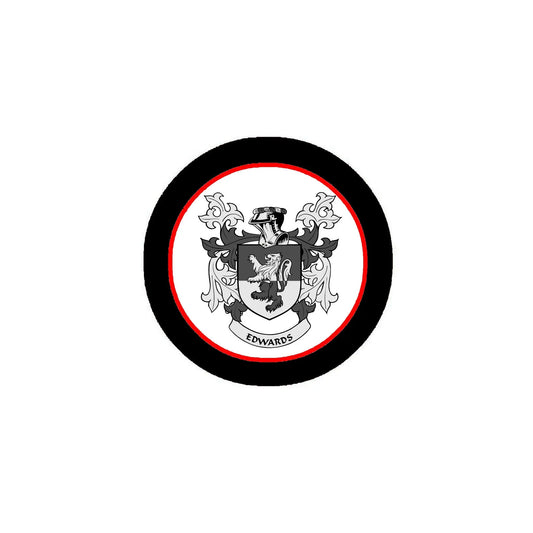 Edwards Family Crest 3-inch Coat of Arms Pinback Default Title