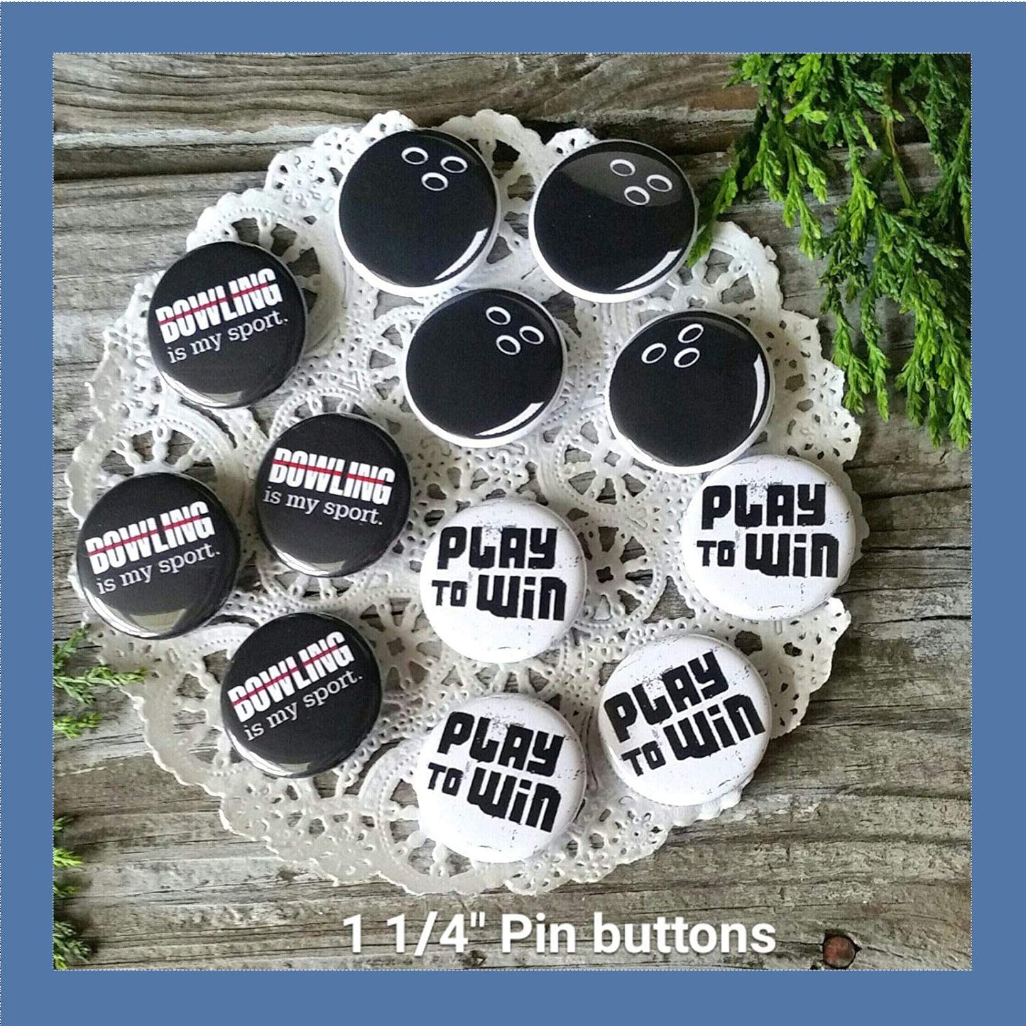 Button Pins 12 Bowling Pins * 1 1 4 PINBACK Buttons Bowl League Team Party Favor USA New Pin Badges Default Title