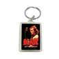 Square acrylic keychain with AC/DC Live at Donington graphic and metal key ring