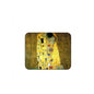 Rectangular art mousepad with The Kiss painting in gold and brown tones