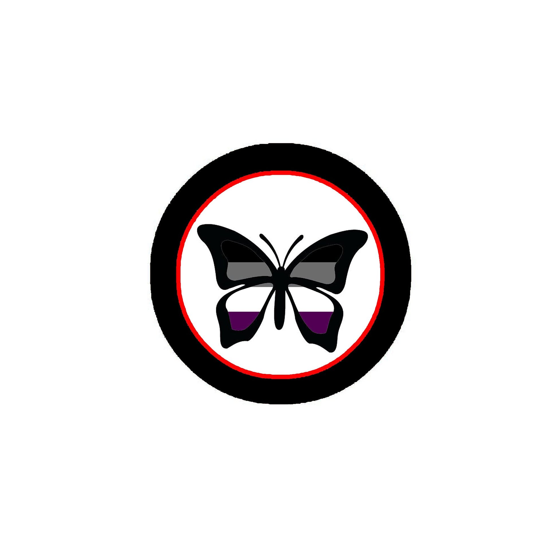 Asexual Butterfly Pinback 2.25-inch Default Title