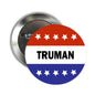 2.25-inch pinback button with Truman text and red-white-blue stars-and-stripes