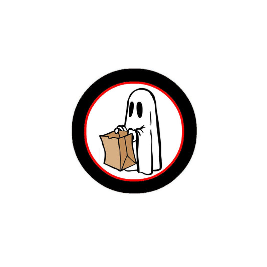 Trick Treat Halloween Spooky Ghost Party Favor Style 2.25" Pinback for Jackets, Backpacks, etc.