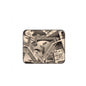 Rectangular black-and-white mouse pad with geometric MC Escher-style illustration