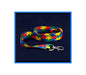 Autism awareness lanyard badge holder with colorful jigsaw pattern and metal clip