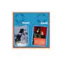 Acrylic keychain set: two portrait keychains on metal rings, front and back styles