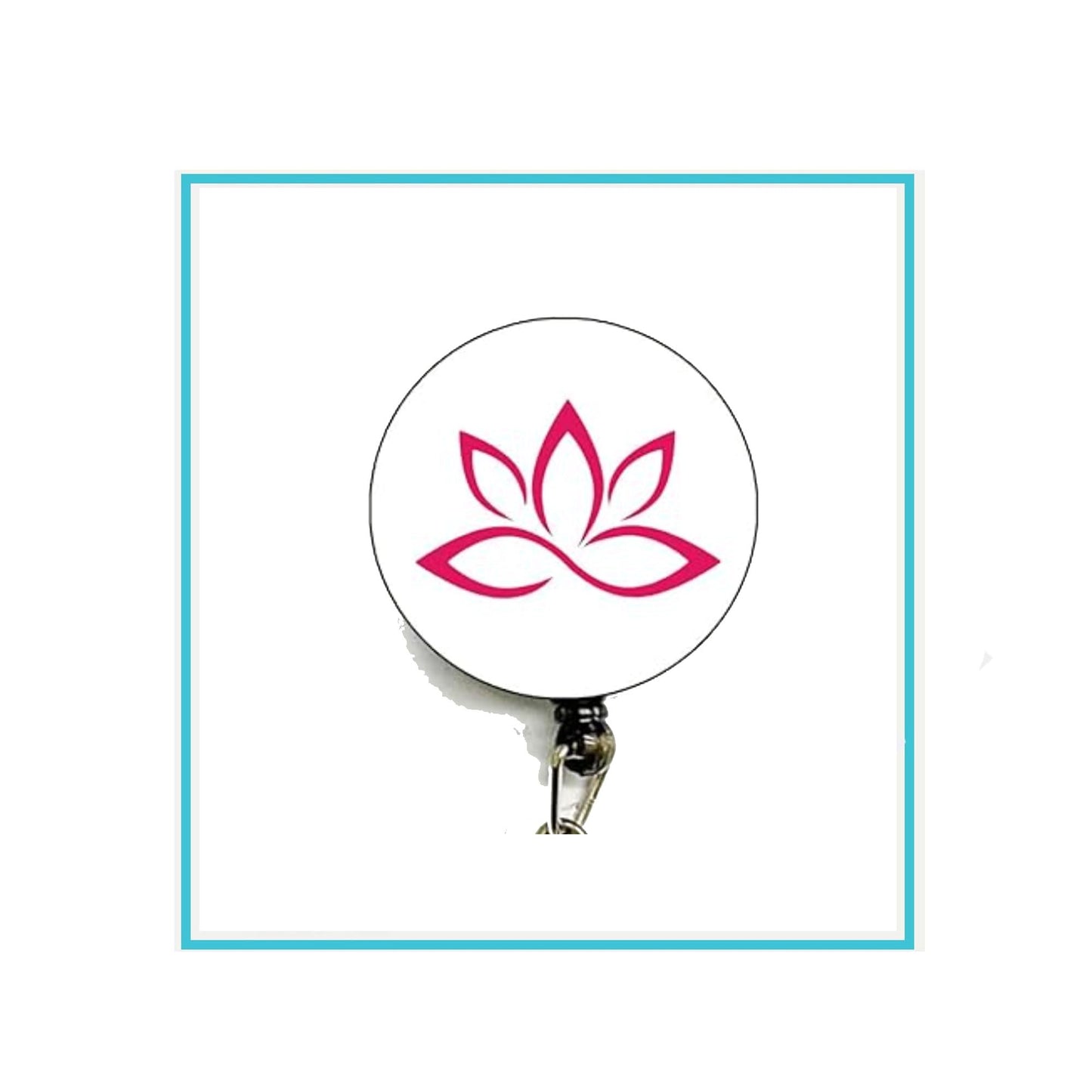 Lotus Symbol Badge Reels Cute Felt Retractable Badge Reels 1.45-inch Default Title