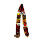 Comic-themed lanyard strap with metal clasp and hook, red and yellow graphic print