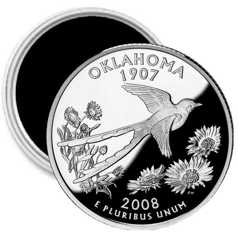 Oklahoma State Quarter Mint Image Magnet 2.25"