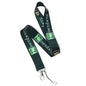 Dark green Heisenberg lanyard keychain holder with metal clip and logo print