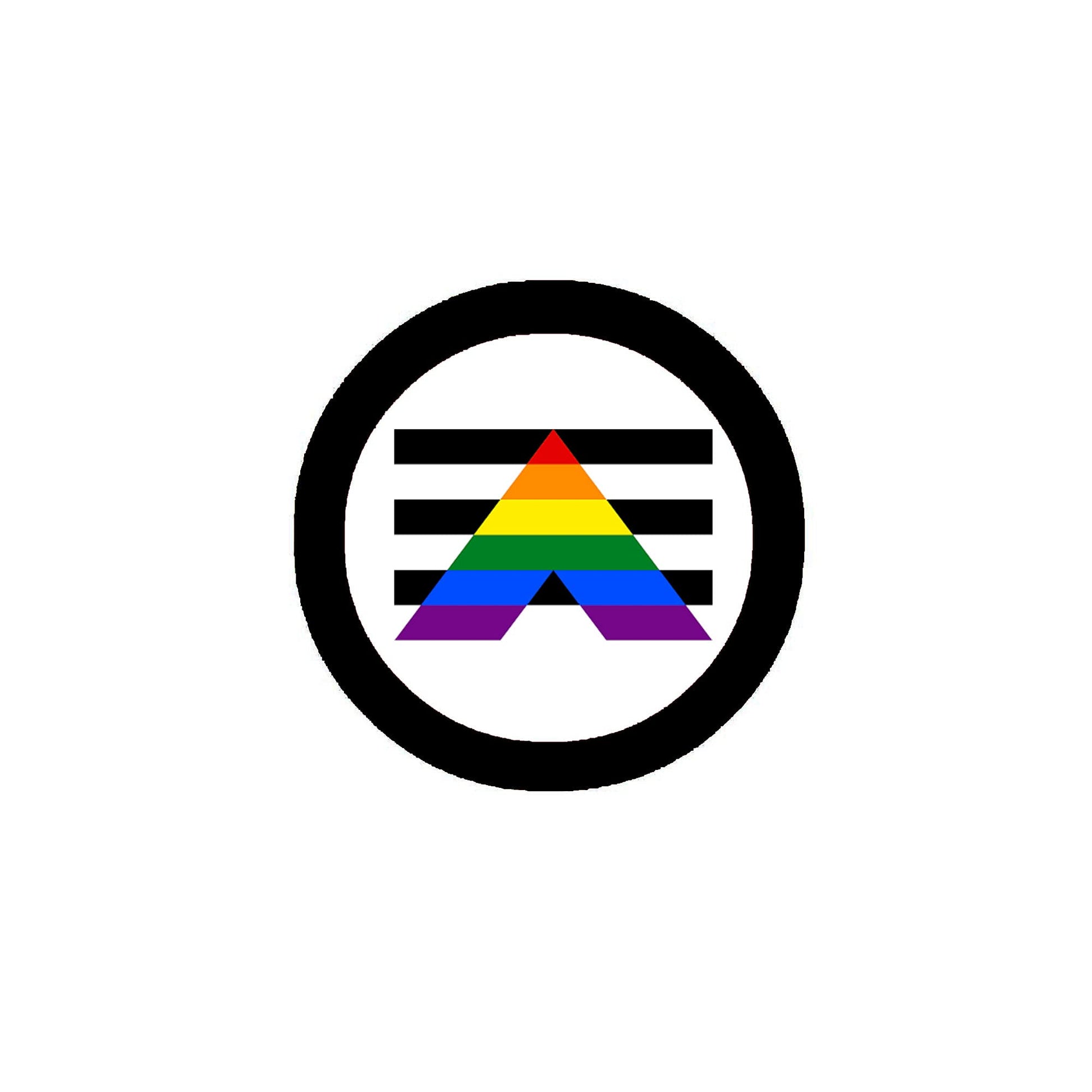 Straight Ally Pride Flag Pinback 2.25-inch Badge Default Title