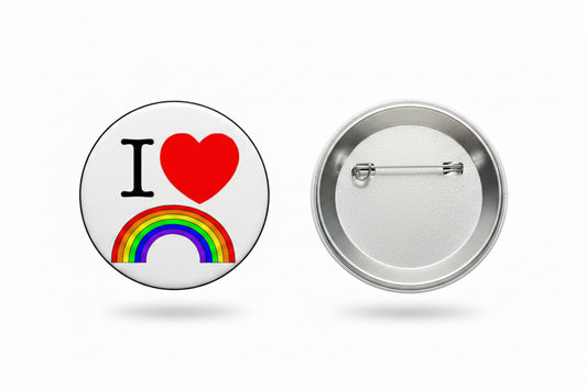 I Love Heart Rainbow 1.25-inch Pinback Button, backpacks Default Title
