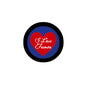 2.25-inch pinback button with blue circle and red heart reading "I Love Truman"